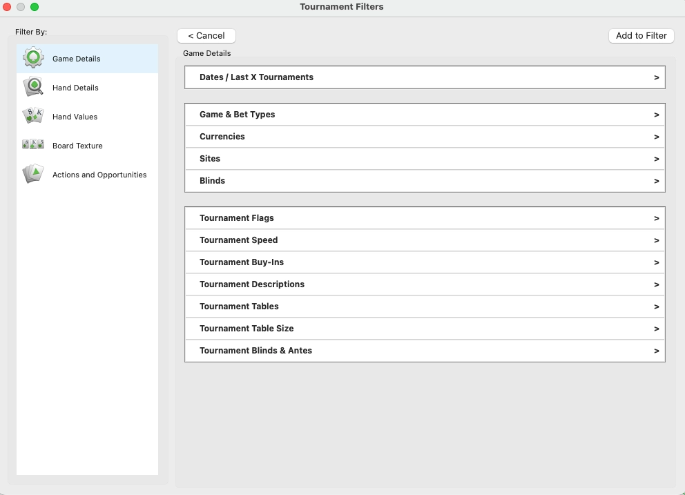 Poker Tracker 4 post-session analysis reports and custom filters