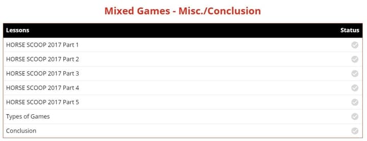 Mixed Games Mastery Review examples
