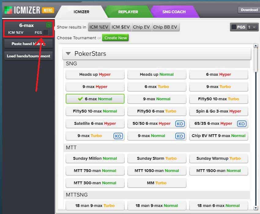 ICIMIZER icm poker software review - basic features 2