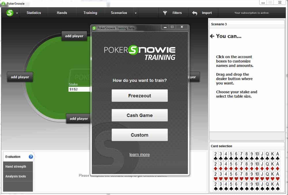 Poker Snowie training software