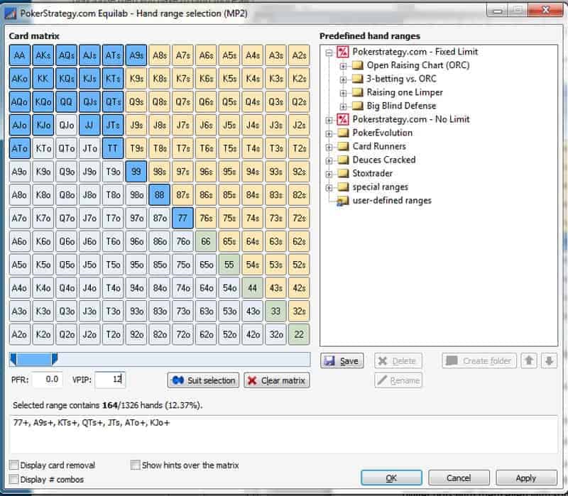 PFR poker stats