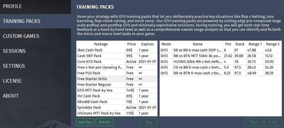 simple gto solver packs