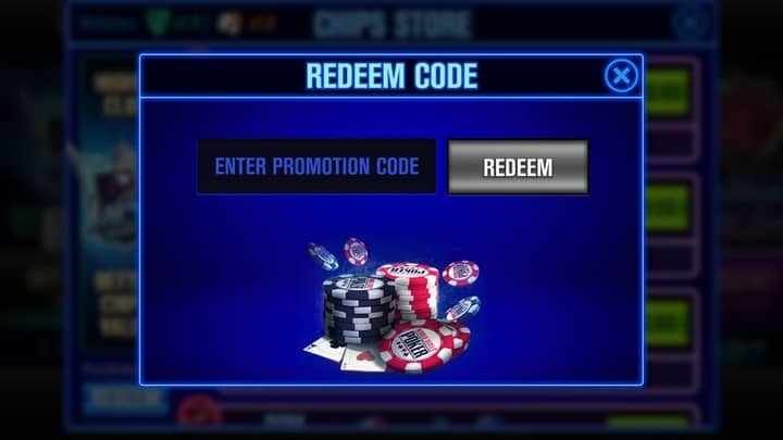 wsop free chips promo code