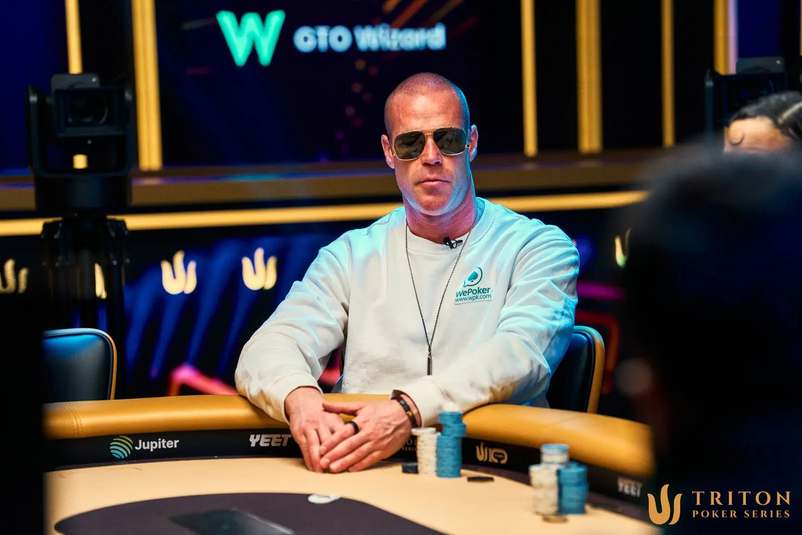 Patrik Antonius playing at the Triton Poker Series