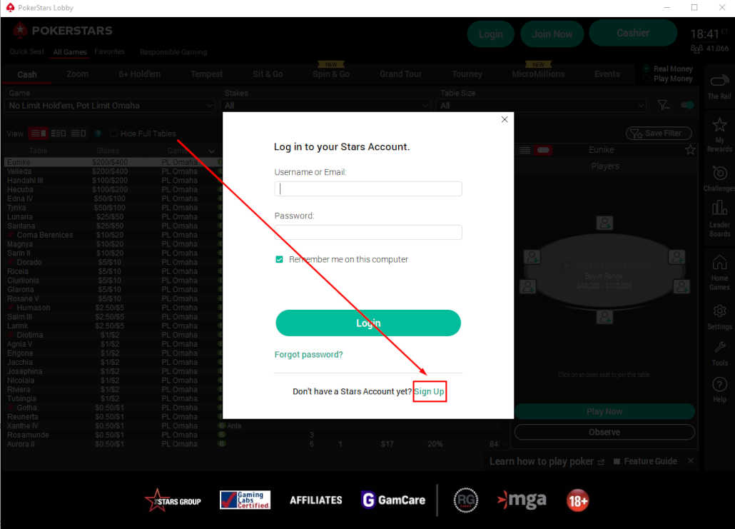 PokerStars Sign Up