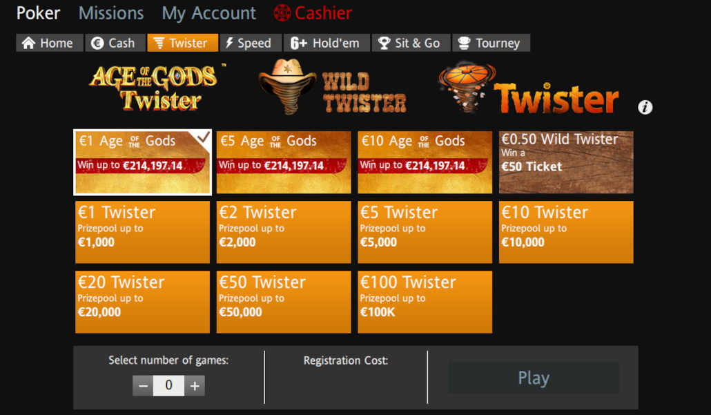 Betsafe Poker Twisters