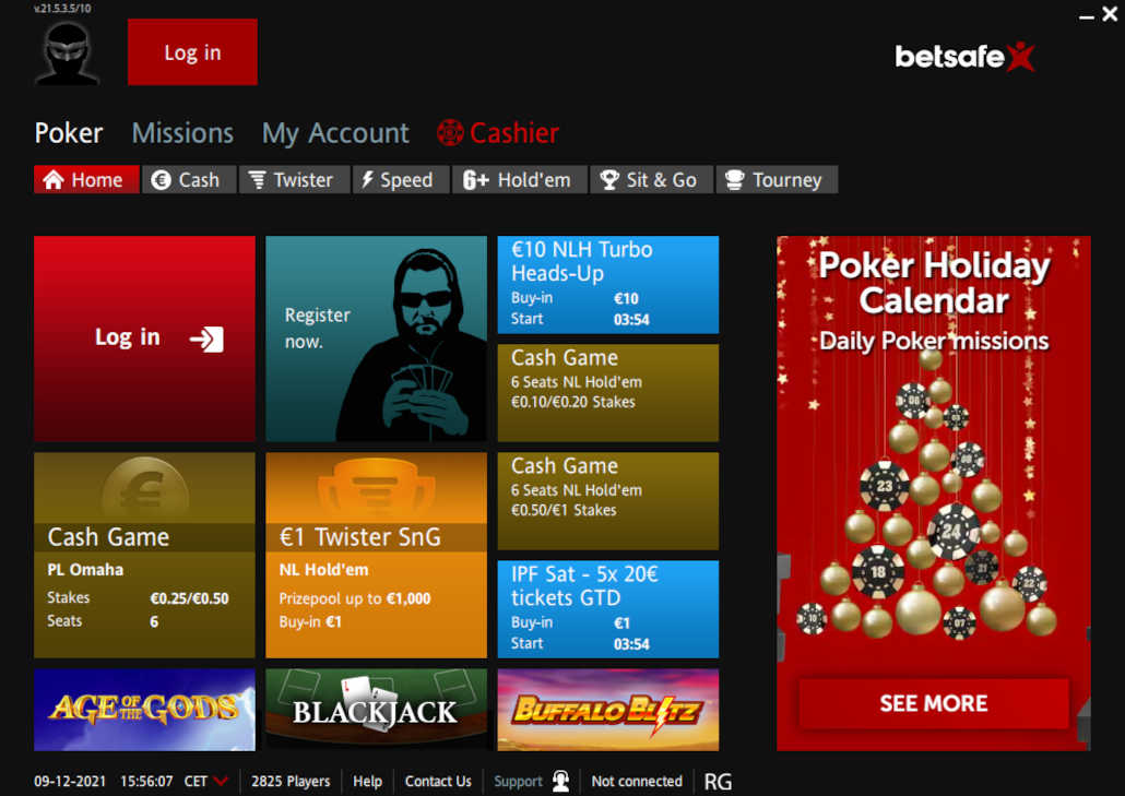 Betsafe poker review - lobby