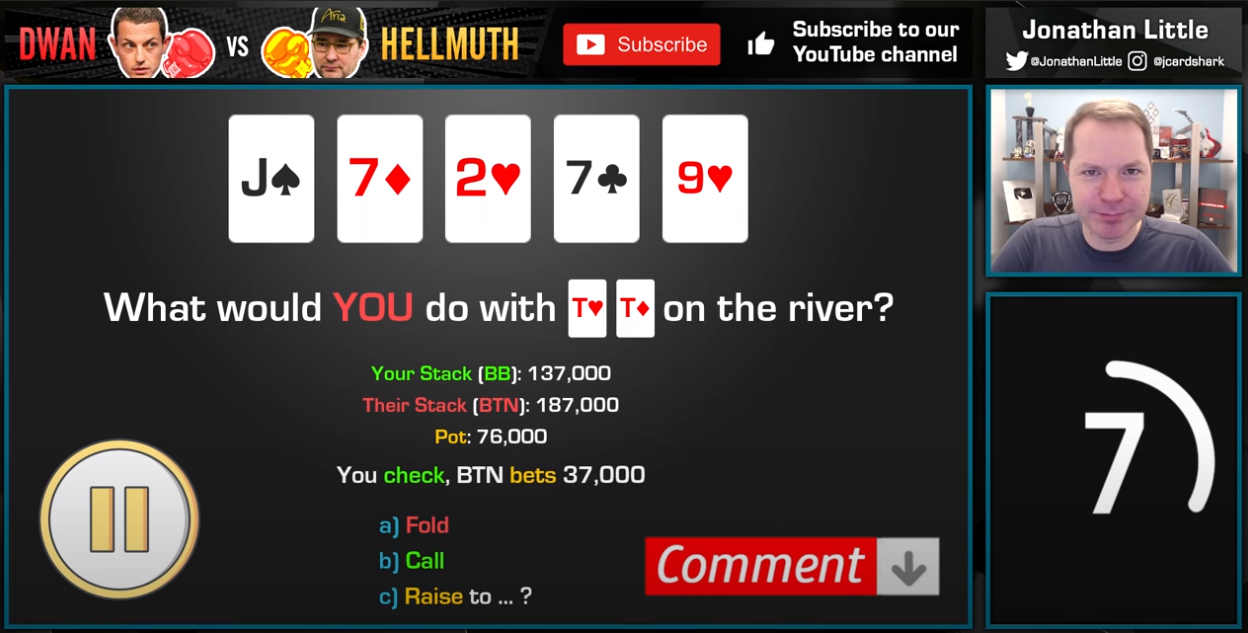 Jonathan Little Tips - Dwan vs Hellmuth