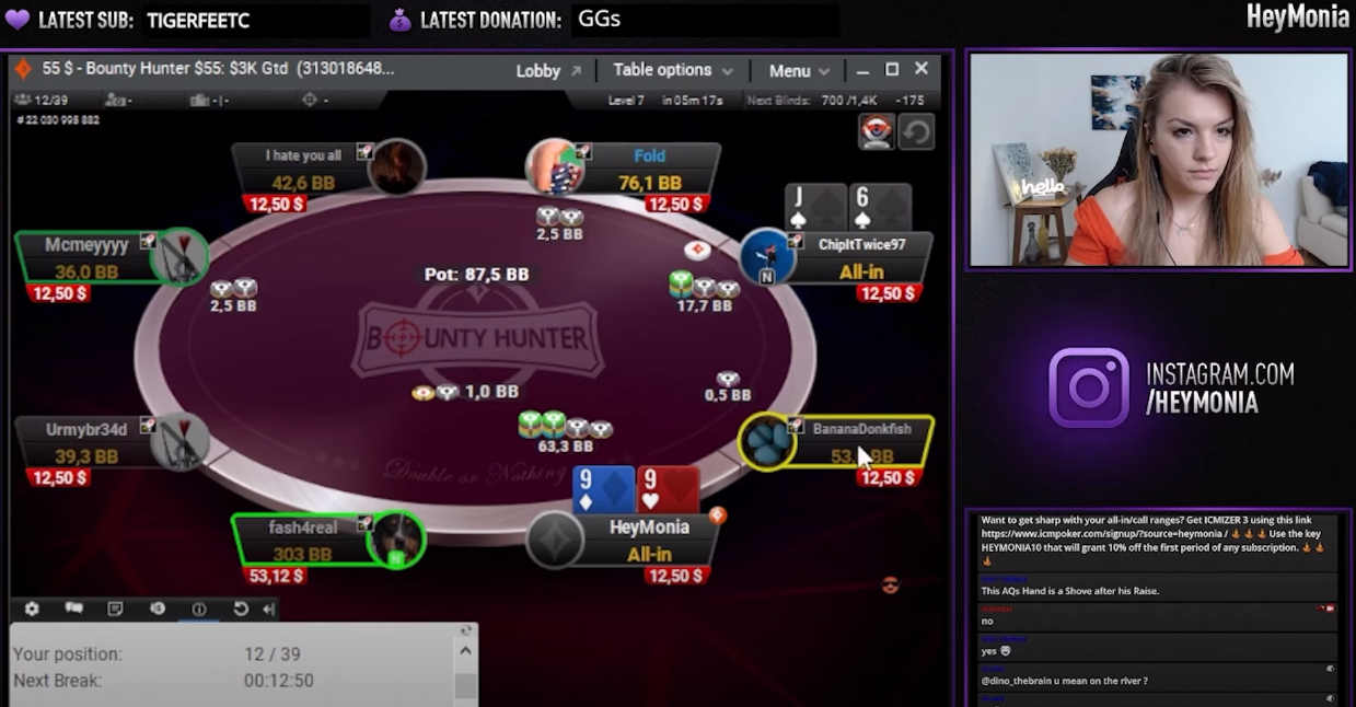 Twitch poker HeyMonia