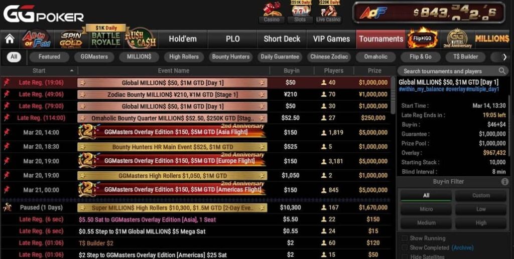 ggpoker review tournaments