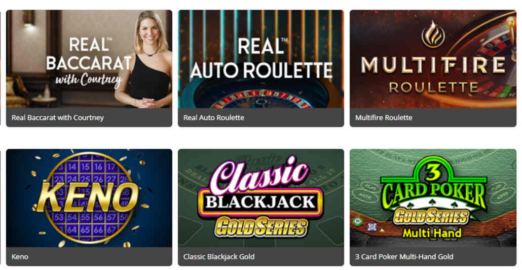 Royal Vegas casino review table games