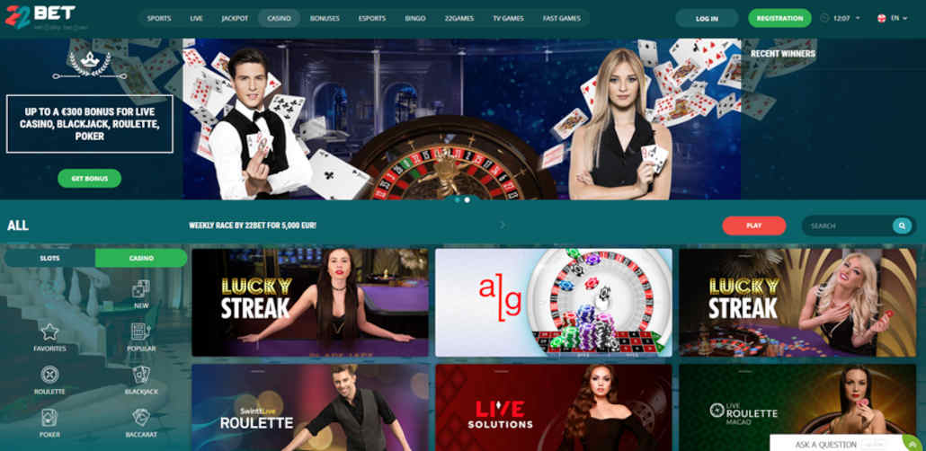 22bet casino