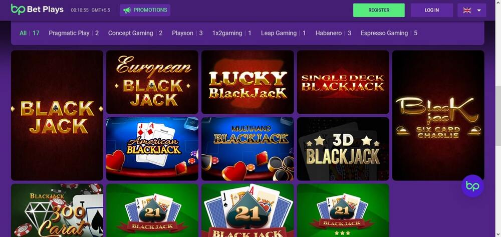 bet plays blackjack games