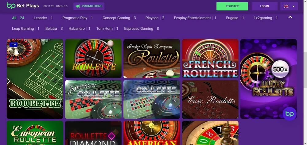 bet plays casino roulette