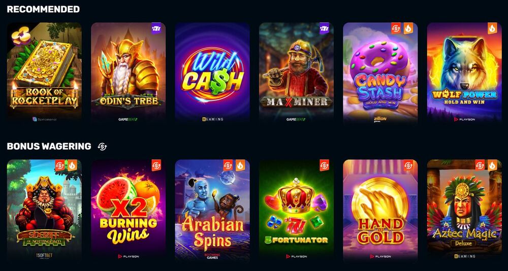 Rocketplay online casino games