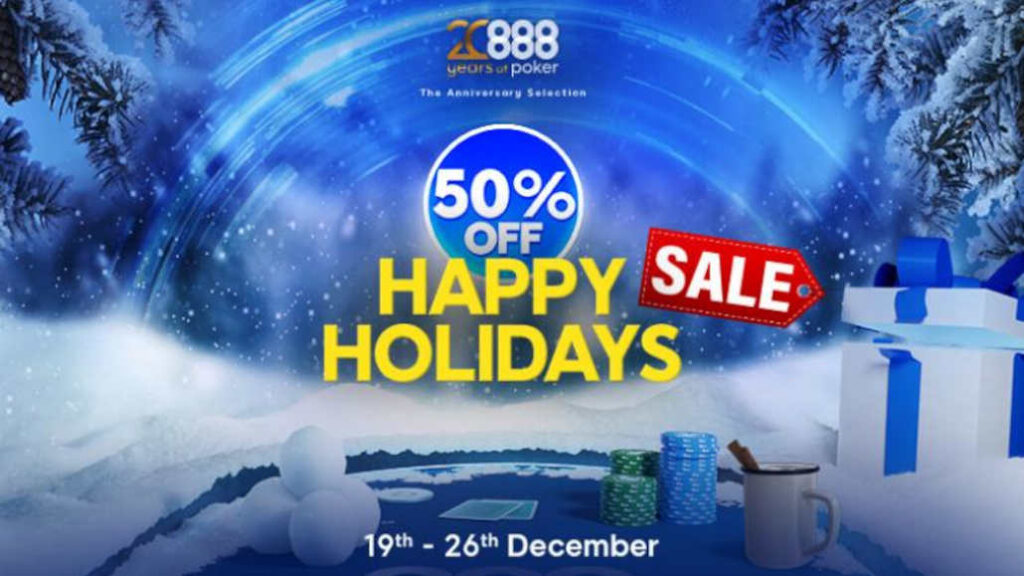 Play Big MTTs at Half the Price via 888poker Happy Holidays Sale