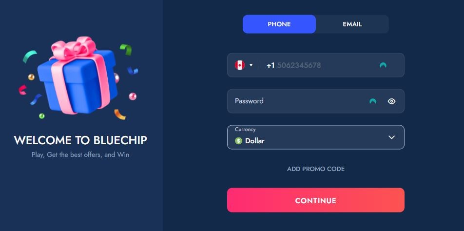 How to Join Bluechip Casino