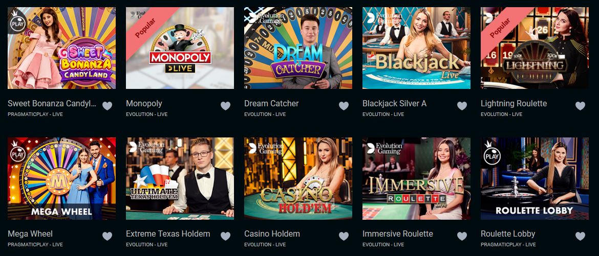 live casino stakes