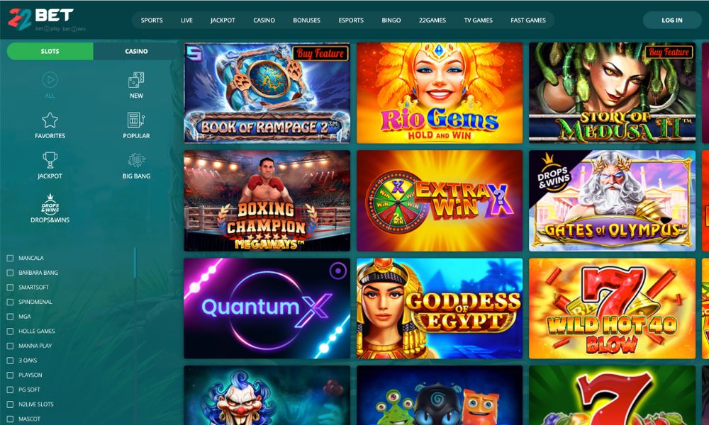 #5 Canadian Online Casino – 22Bet