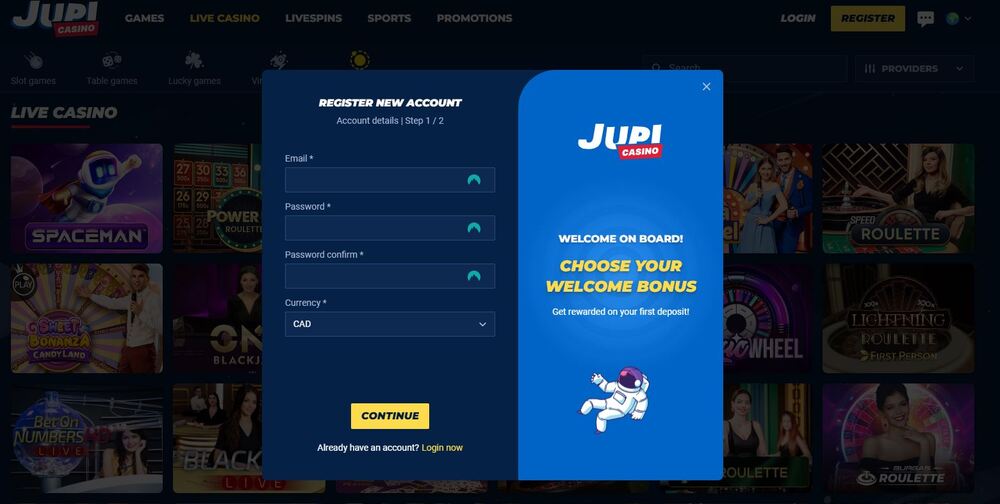 How to Join Jupi Casino