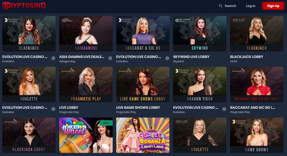 Kryptosino live casino