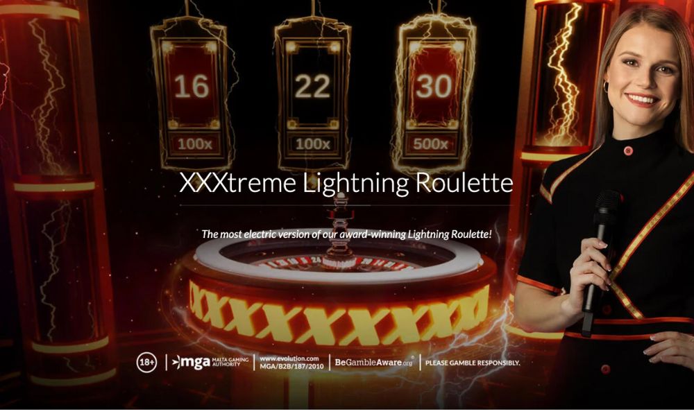 Play XXXtreme Lightning Roulette from Evolution at the best Roulette casinos