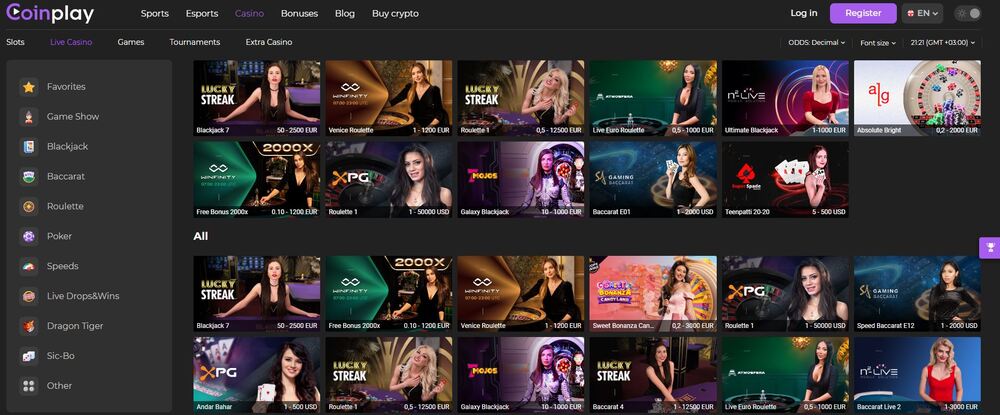 coinplay live casino