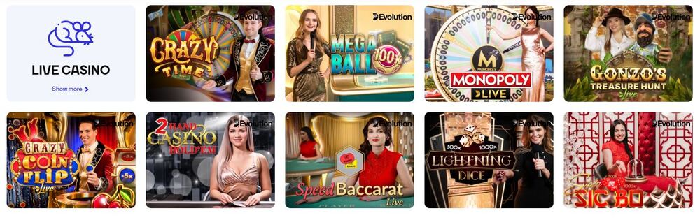 live casino games catcasino