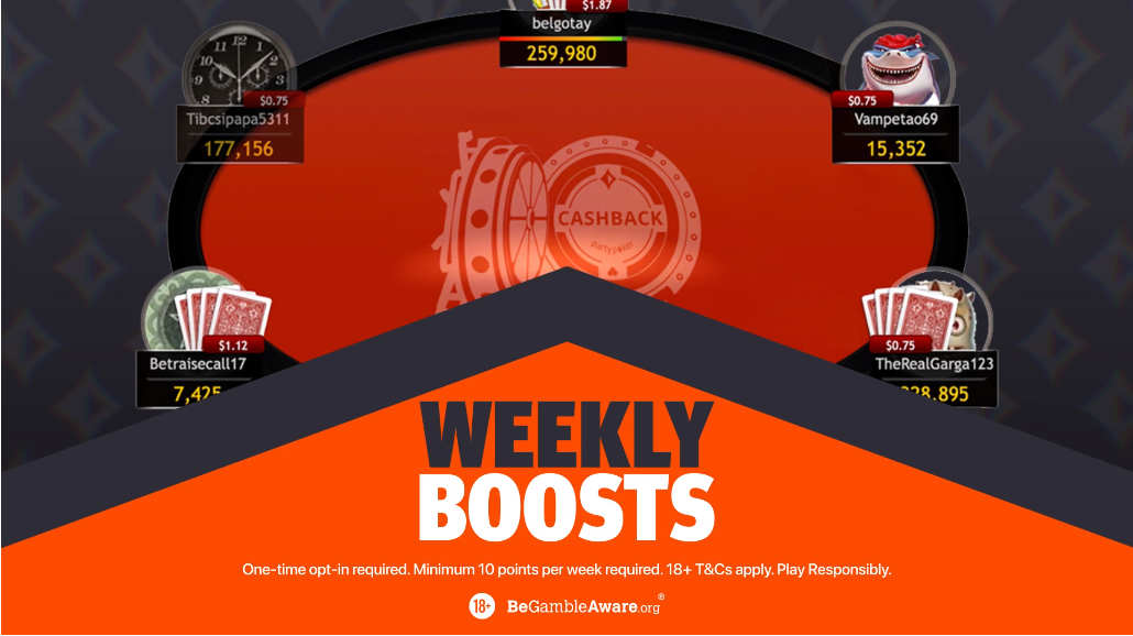 partypoker cashback boosts