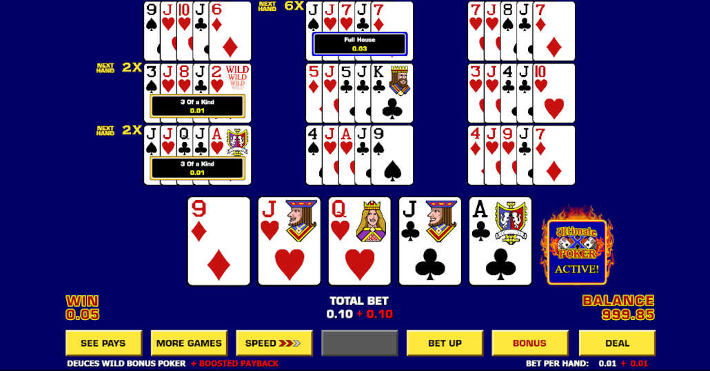 top us casino video poker games
