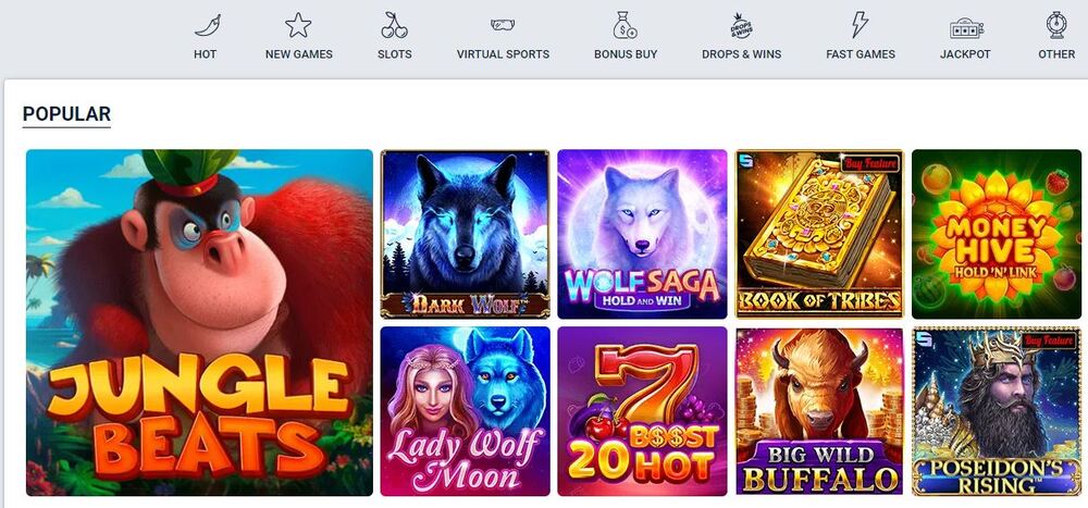 20Bet Online Casino Games