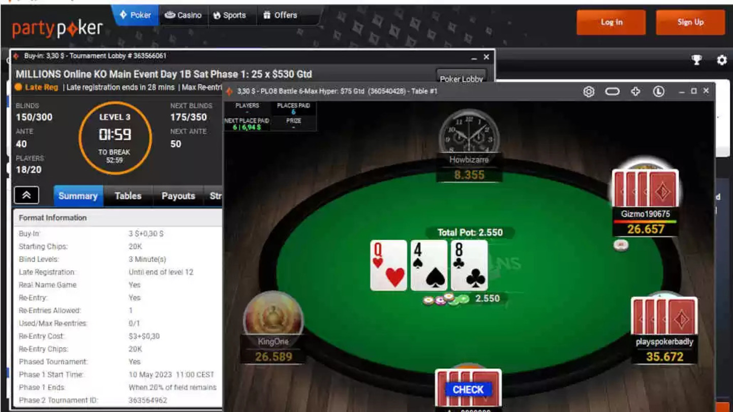 partypoker tournaments big