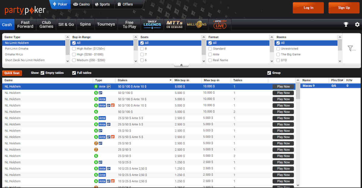 partypoker cash games 2023