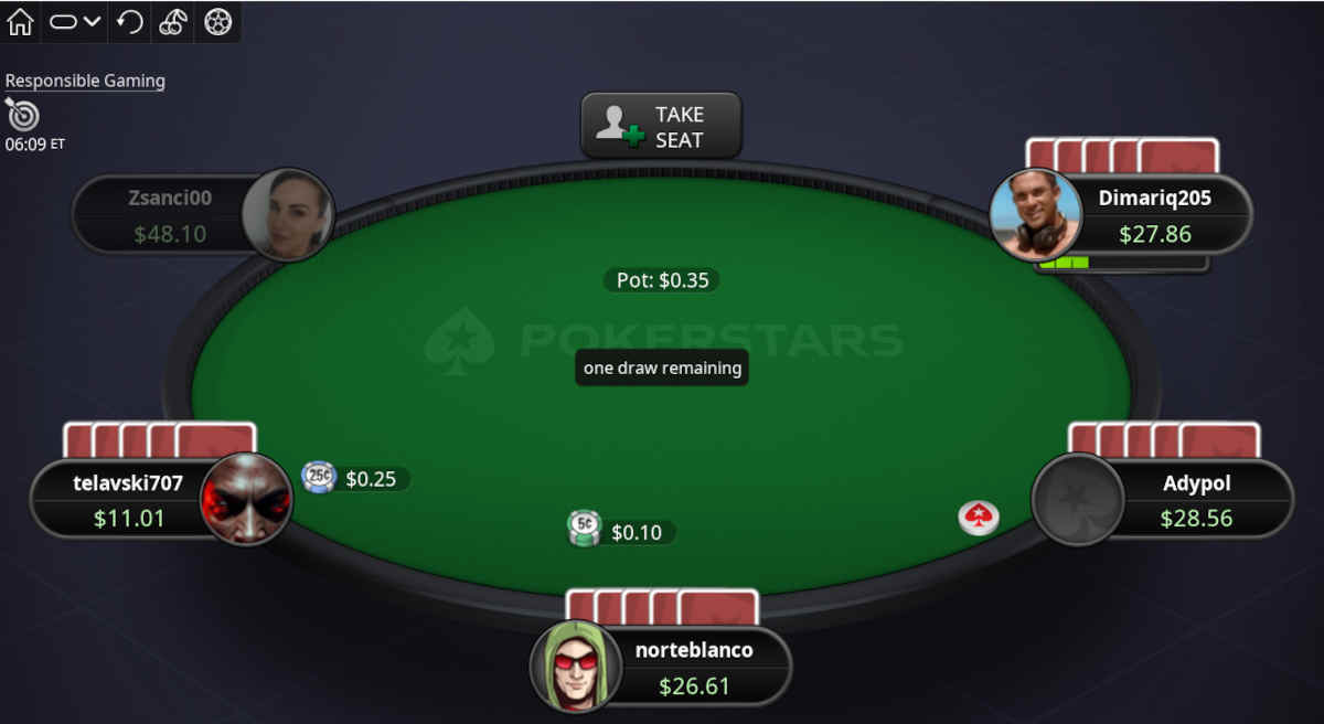 pokerstars 5 card draw