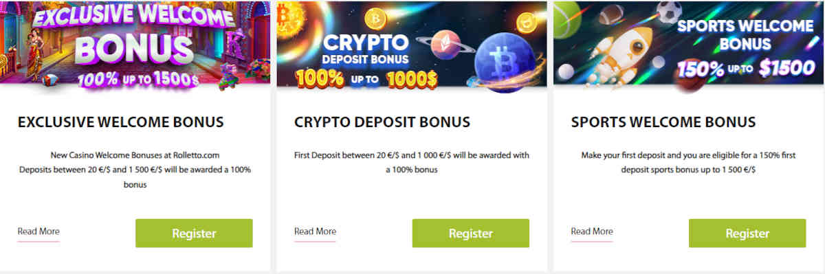 roletto bonuses