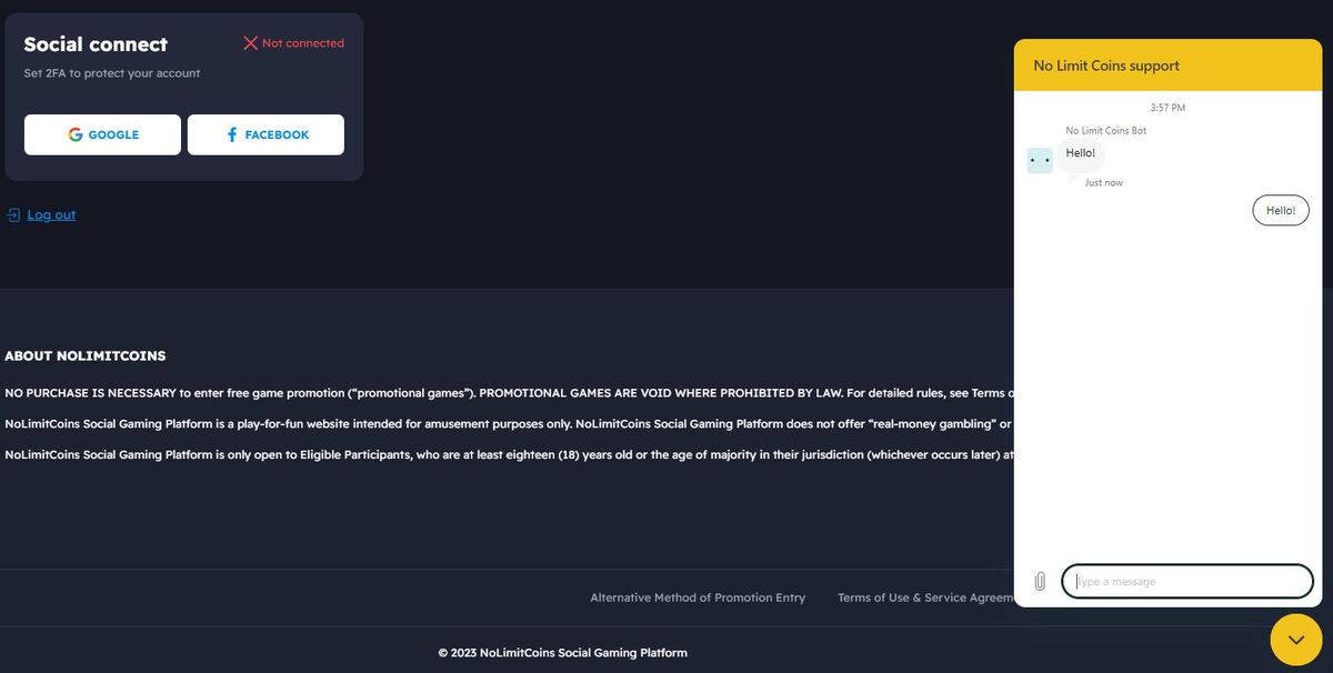 NoLimitCoins Customer Support