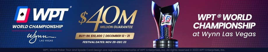 WPT world championship banner
