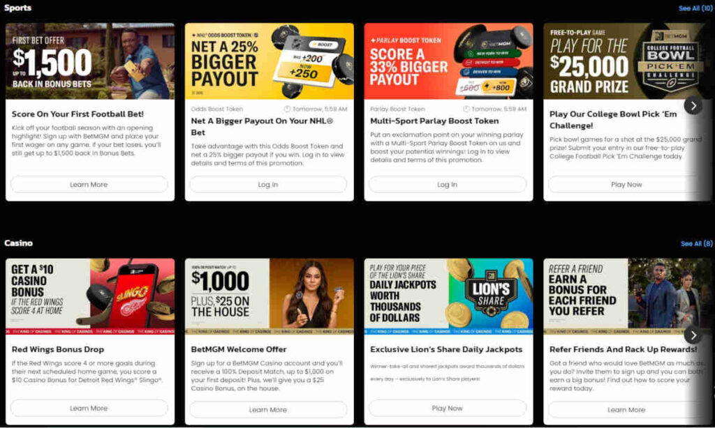 betmgm casino promotions