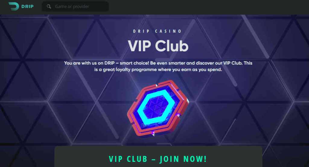 drip casino loyalty program