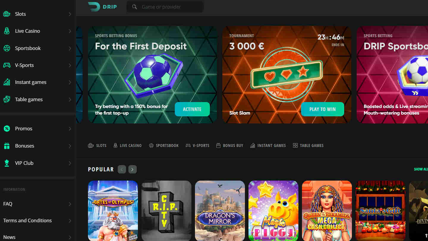 drip casino review