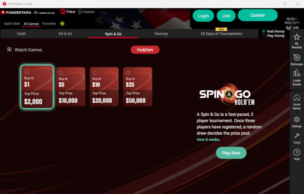pokerstars us spin and go
