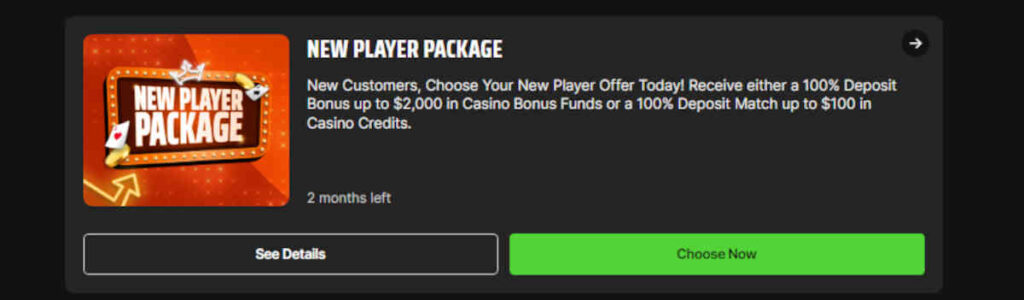 draftkings casino welcome bonus