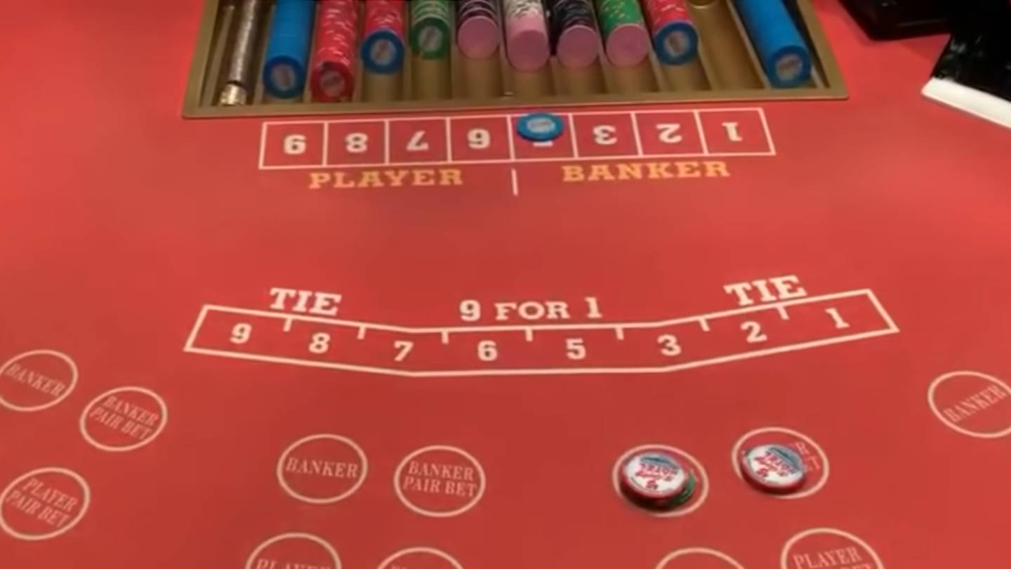 how many betting positions are there on a baccarat table