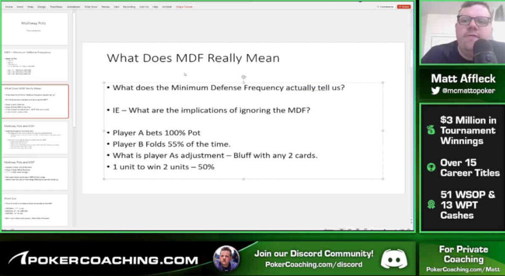 implications of mdf in multiway pots