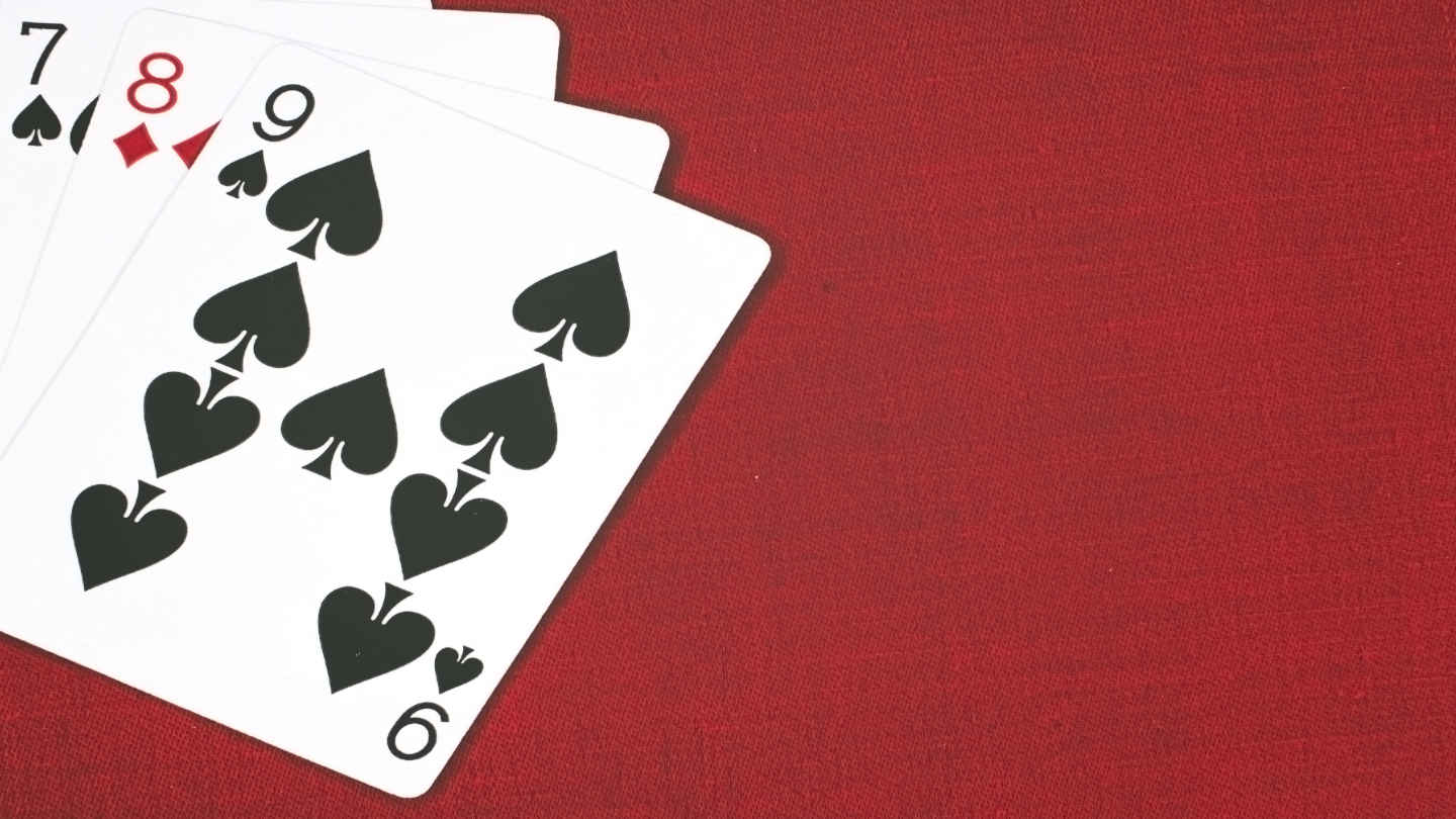 what is a straight in 3 card poker