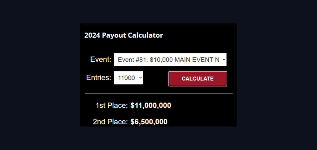 new wsop payouts