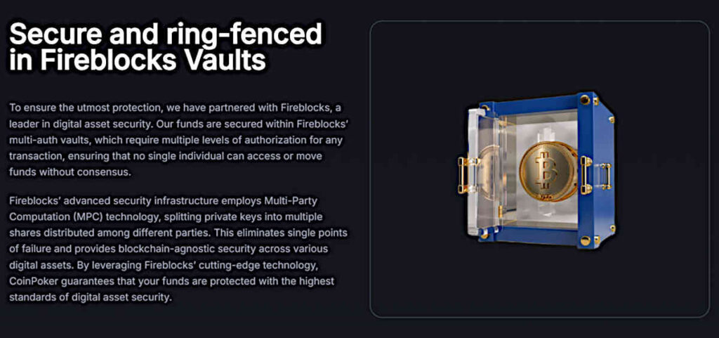 coinpoker secure vaults