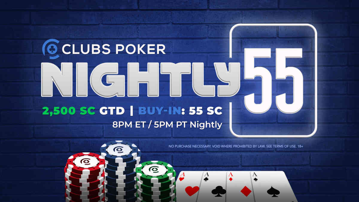 clubs poker sc 55 nightly