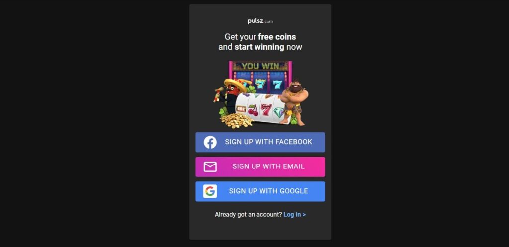 pulsz login and registration