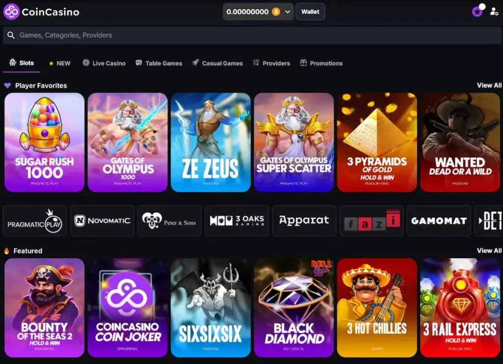CoinCasino Casino Games - Slots